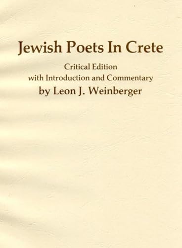 Beispielbild fr Jewish Poets in Crete (Judaic Studies Series) zum Verkauf von Midtown Scholar Bookstore