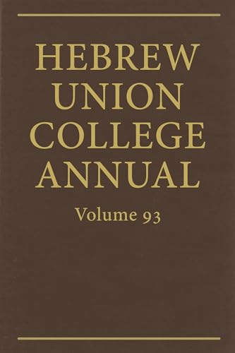 Stock image for Hebrew Union College Annual Vol. 93 (2022) for sale by ISD LLC