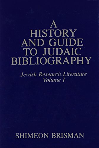 Stock image for History and Guide to Judaic Bibliography for sale by A Squared Books (Don Dewhirst)