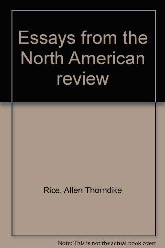Beispielbild fr Essays from the North American review zum Verkauf von Zubal-Books, Since 1961