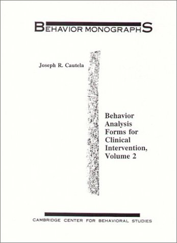 9780878221356: Behavior Analysis Forms for Clinical Intervention