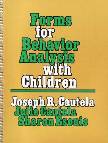 Beispielbild fr Forms for Behavior Analysis With Children zum Verkauf von SecondSale