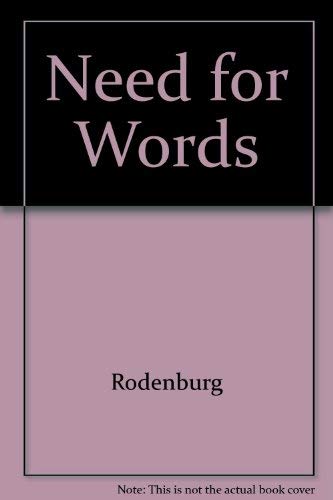 Imagen de archivo de The Need for Words: Voice and the Text a la venta por Row By Row Bookshop