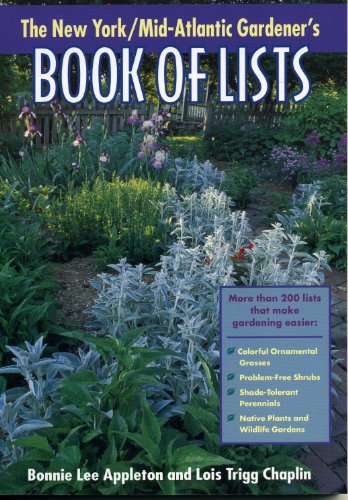 Imagen de archivo de New York/Mid-Atlantic Gardener's Book of Lists a la venta por SecondSale