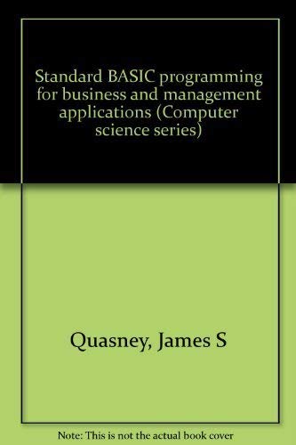 9780878350810: Standard BASIC programming for business and management applications (Computer...