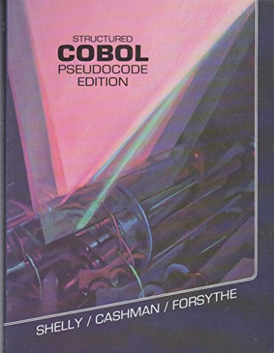 Beispielbild fr Structured COBOL (Shelly-Cashman) zum Verkauf von HPB-Red