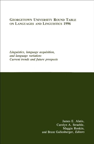 Stock image for Linguistics, Language Acquisition, and Language Va for sale by N. Fagin Books