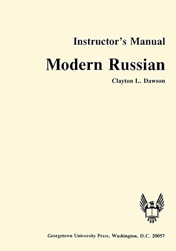 Beispielbild fr Modern Russian Instructor's Manual zum Verkauf von Russell Books