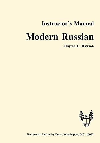 Imagen de archivo de Modern Russian Instructor's Manual a la venta por ThriftBooks-Dallas