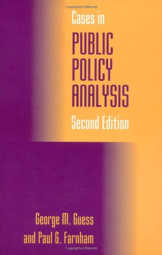 9780878407682: Cases in Public Policy Analysis