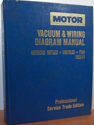 Stock image for Motor 1983-84 American Motors, Chrysler and Ford Vacuum and Wiring Diagram Manual/Professional Service Trade Edition (Motor Chrysler/Eagle/Jeep Ford . Manual Professional Service Trade Edition) for sale by Ergodebooks