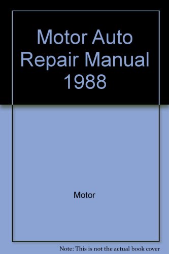 Beispielbild fr Motor Auto Repair Manual, 1982-1988 zum Verkauf von Better World Books