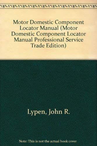 Stock image for Motor Domestic Component Locator Manual (1997-98 Ed (Cars, Light Trucks & Vans)) for sale by HPB-Red
