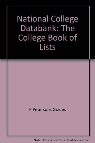 National College Databank: The College Book of Lists (9780878662685) by Hegener, Karen C.