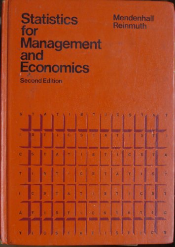 9780878720583: Statistics for Management and Economics