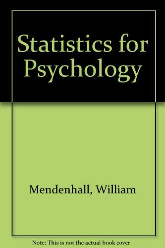 Beispielbild fr Statistics for Psychology zum Verkauf von Better World Books