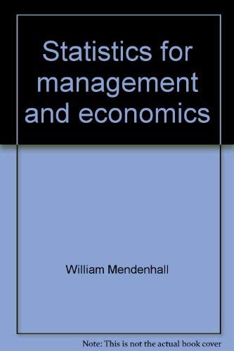 Beispielbild fr Statistics for Management and Economics zum Verkauf von Better World Books