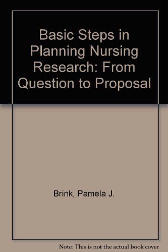 Stock image for Basic steps in planning nursing research: From question to proposal for sale by HPB-Red