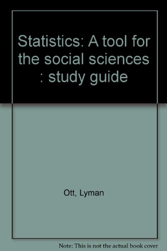 Imagen de archivo de Statistics: A tool for the social sciences : study guide a la venta por Book House in Dinkytown, IOBA