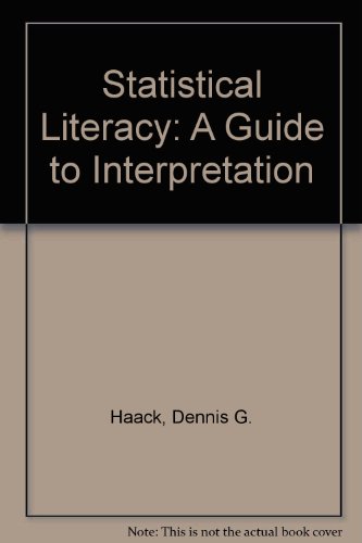 Beispielbild fr Statistical Literacy: A Guide to Interpretation zum Verkauf von Wonder Book