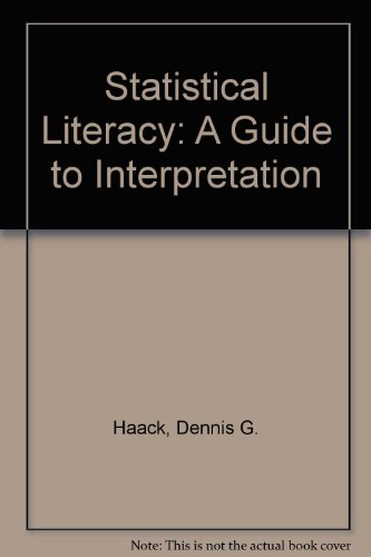 Imagen de archivo de Statistical literacy: A guide to interpretation a la venta por Front Cover Books
