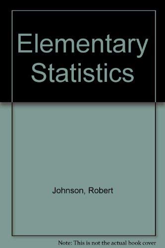 Imagen de archivo de Elementary Statistics a la venta por Wonder Book