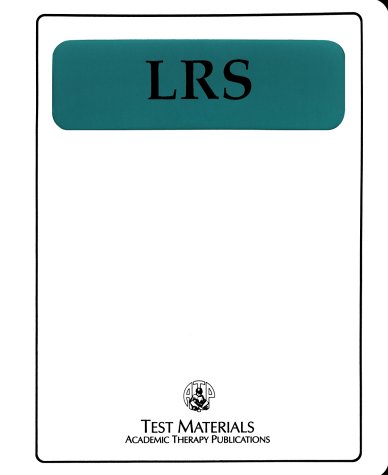 Stock image for LRS/ Light's Retention Scale Manual, Revised 1998 Edition for sale by RiLaoghaire