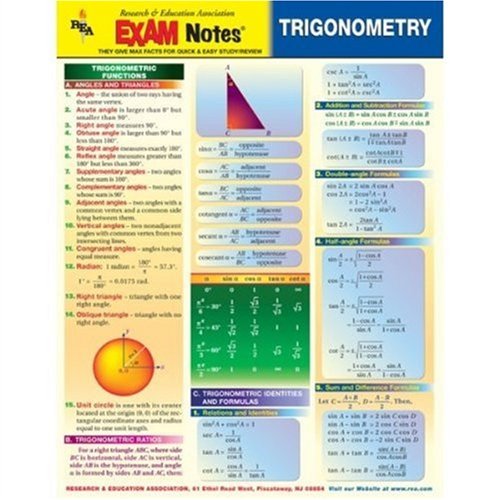 EXAMNotes for Trigonometry (EXAMNotes) (9780878910700) by The Editors Of REA