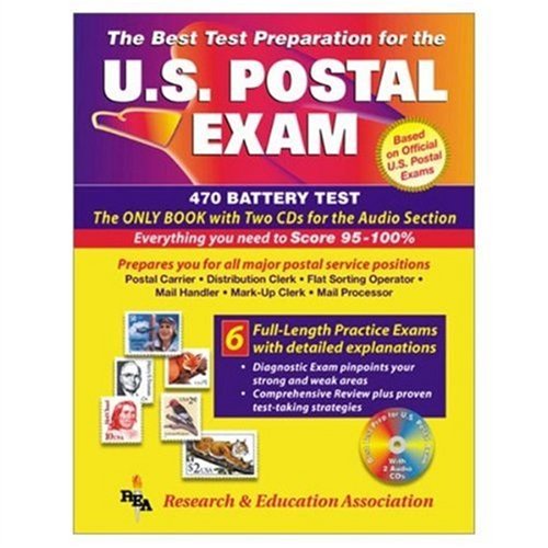 9780878910809: US Postal Exams (REA) - The Best Test Prep for Exams 460 & 470 w/ audio CDs (U.S. Postal Exams Test Prep)
