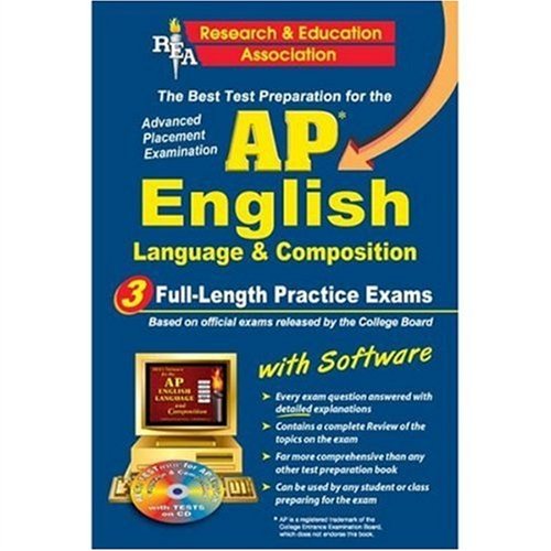 Beispielbild fr AP English Language & Composition w/CD (REA) - The Best Test Prep for the AP (Advanced Placement (AP) Test Preparation) zum Verkauf von Wonder Book