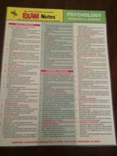 Imagen de archivo de EXAMNotes for Psychology - Behavior and Learning (EXAMNotes) a la venta por Better World Books