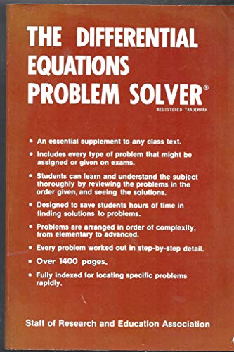 The Differential Equations Problem Solver. Revised Edition. 2 Volume Set