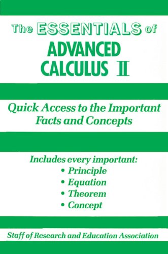 Imagen de archivo de Advanced Calculus II Essentials a la venta por ThriftBooks-Atlanta