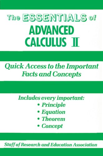 Advanced Calculus II Essentials (Essentials Study Guides) (9780878915682) by Editors Of REA