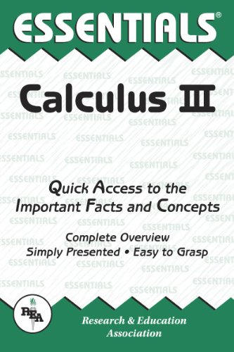 Stock image for Calculus III Essentials (Essentials Study Guides) (Vol 3) for sale by SecondSale