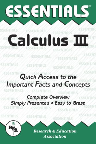 Calculus III Essentials (Volume 3) (Essentials Study Guides) (9780878915798) by Editors Of REA