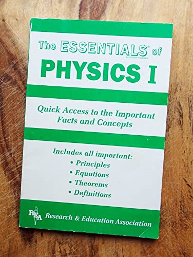 Beispielbild fr Physics I Essentials (Essentials Study Guides) zum Verkauf von Books of the Smoky Mountains