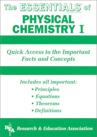 Beispielbild fr The Essentials of Physical Chemistry I: Quick Access to the Important Facts and Concepts zum Verkauf von Ammareal