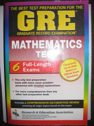 Beispielbild fr GRE Mathematics (REA) - The Best Test Prep for the GRE (Test Preps) zum Verkauf von BookHolders