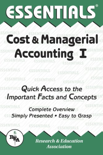 Imagen de archivo de Cost & Managerial Accounting I Essentials (Volume 1) (Essentials Study Guides) a la venta por Books Unplugged