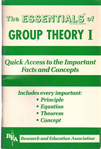 Imagen de archivo de Group Theory I (Essentials) (v. 1) a la venta por Wonder Book