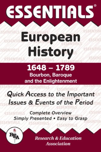 Imagen de archivo de Essentials of European History, 1648-1789 : Bourbon, Baroque and the Enlightenment (Essentials Study Guides) a la venta por Your Online Bookstore