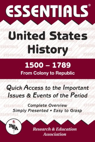 Stock image for United States History: 1500 to 1789 Essentials (Essentials Study Guides) for sale by SecondSale