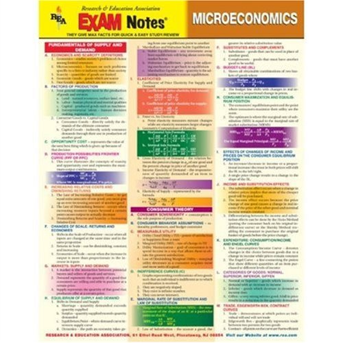 EXAMNotes for Microeconomics (EXAMNotes) (9780878917686) by The Editors Of REA