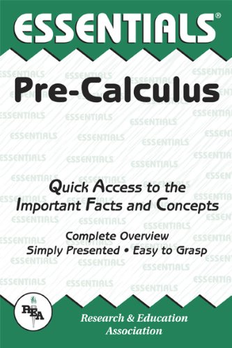 9780878918775: Pre-calculus: Quick Access to the Important Facts and Concepts