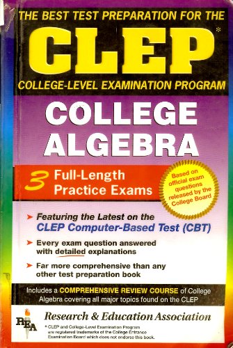 Beispielbild fr CLEP College Algebra (CLEP Test Preparation) zum Verkauf von Wonder Book