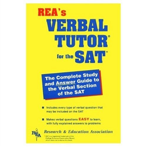 Imagen de archivo de SAT Verbal Tutor (Rea) - The Best Test Prep for the SAT a la venta por ThriftBooks-Atlanta