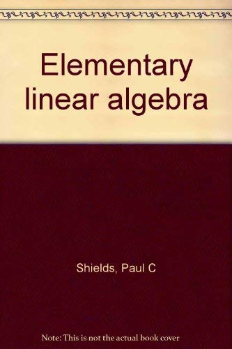 Stock image for ELEMENTARY LINEAR ALGEBRA for sale by Russ States