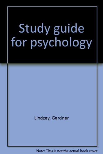 Study guide for psychology (9780879010454) by Lindzey, Gardner