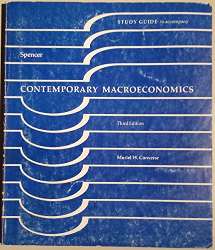 Beispielbild fr Contemporary Macroeconomics zum Verkauf von Better World Books